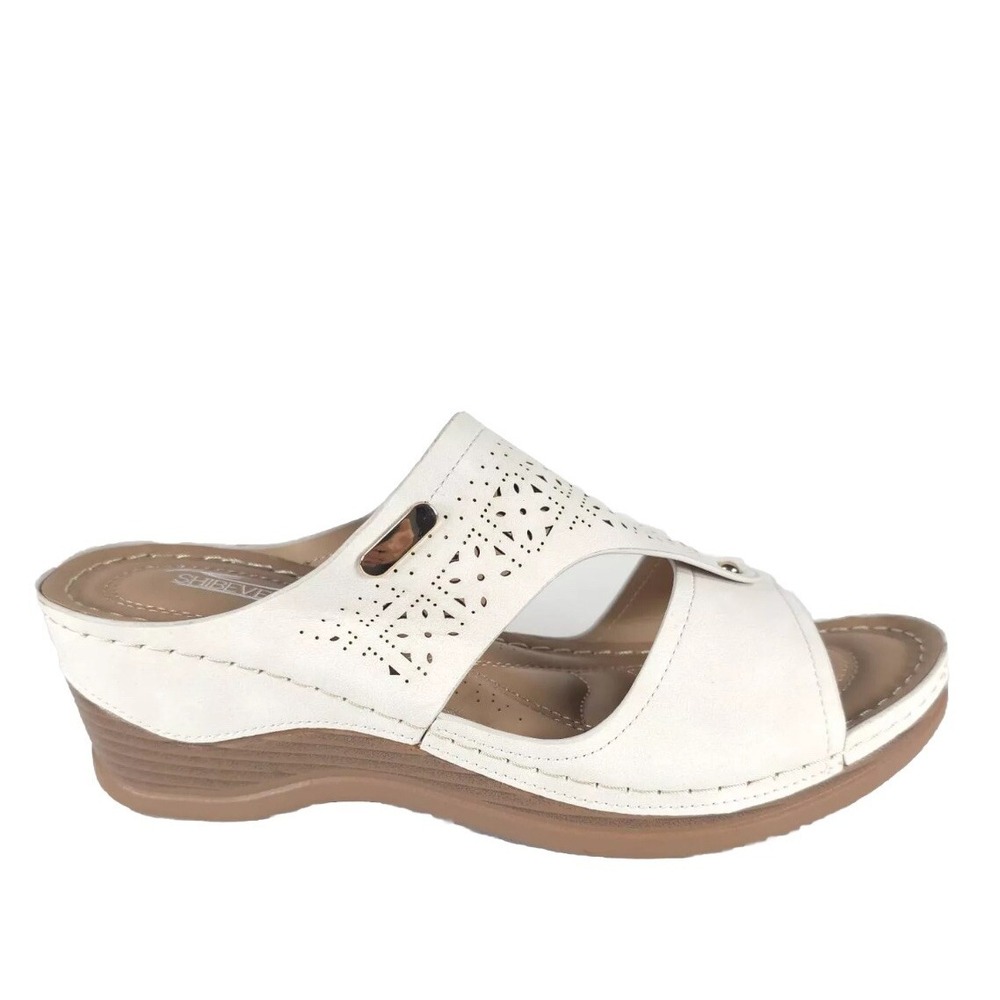 SHIBEVER NWOT Low Comfortable Wedge Sandal Open Toe‎ Slip On Size 42 US 11